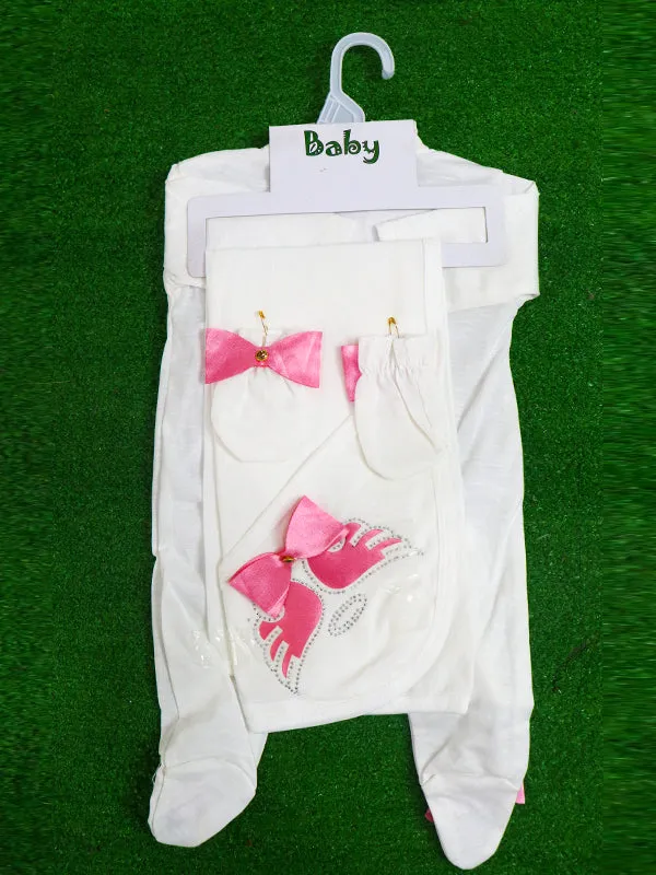 0Mth - 3Mth Bow Pink 5Pcs Gift Set For Newborn NBGS46