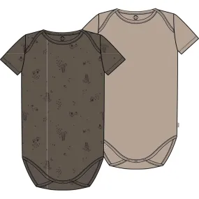 2-Pack Bodysuit Short Sleeves - Chocolate Chip