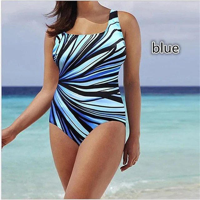 2021 Summer Women Sexy Printed Push-Up High Waist Swimsuit Padded Summer Swimwear Sizes L - 5XL