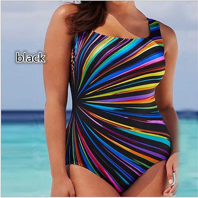 2021 Summer Women Sexy Printed Push-Up High Waist Swimsuit Padded Summer Swimwear Sizes L - 5XL