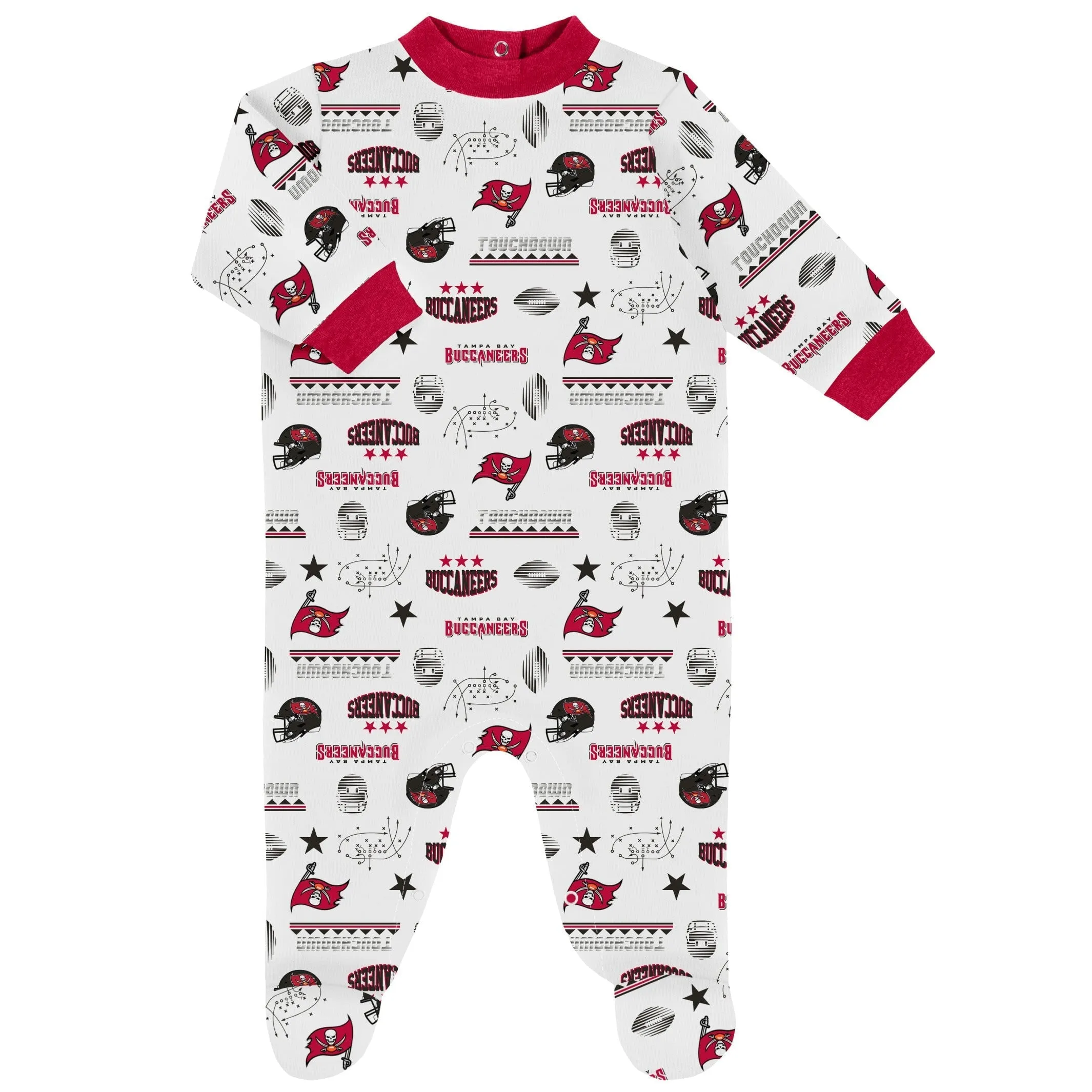 3-Piece Baby Boys Buccaneers Bodysuit, Sleep 'N Play & Cap Set