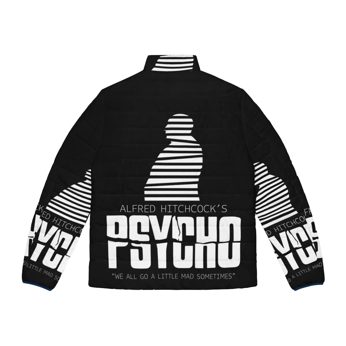 Alfred Hitchcock's Psycho Inspired Black & White Puffer Jacket