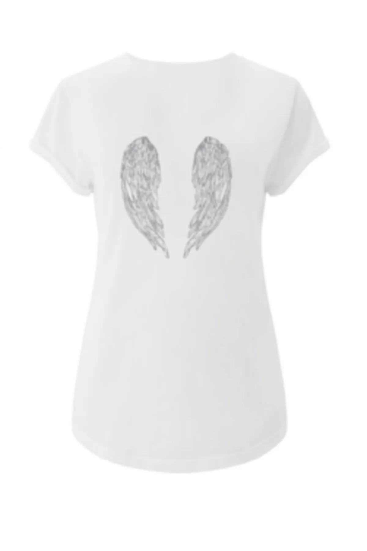 Angel Wing Back T Shirt | White