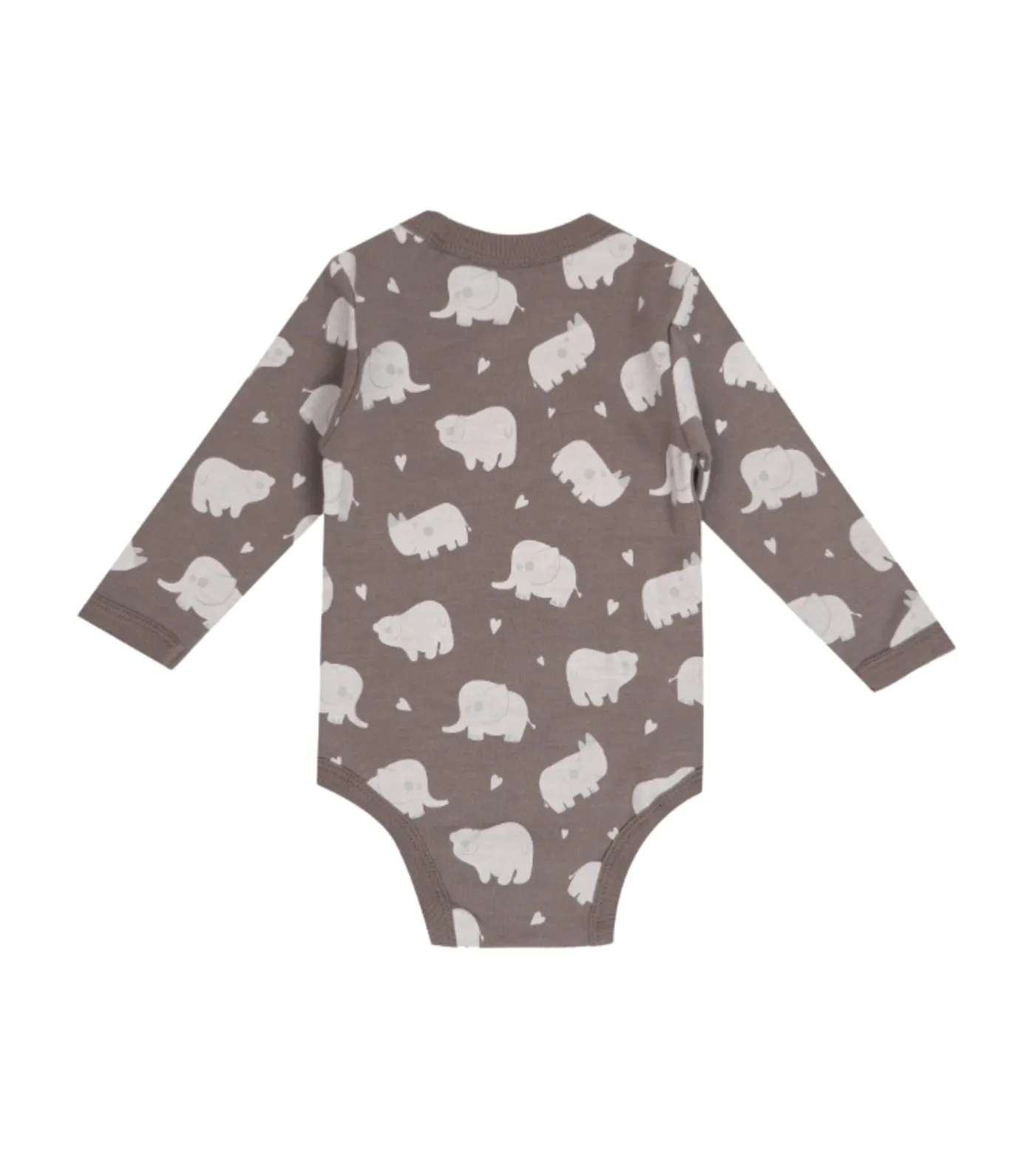 Animal Long Sleeve Kimono Bodysuit - Thunder