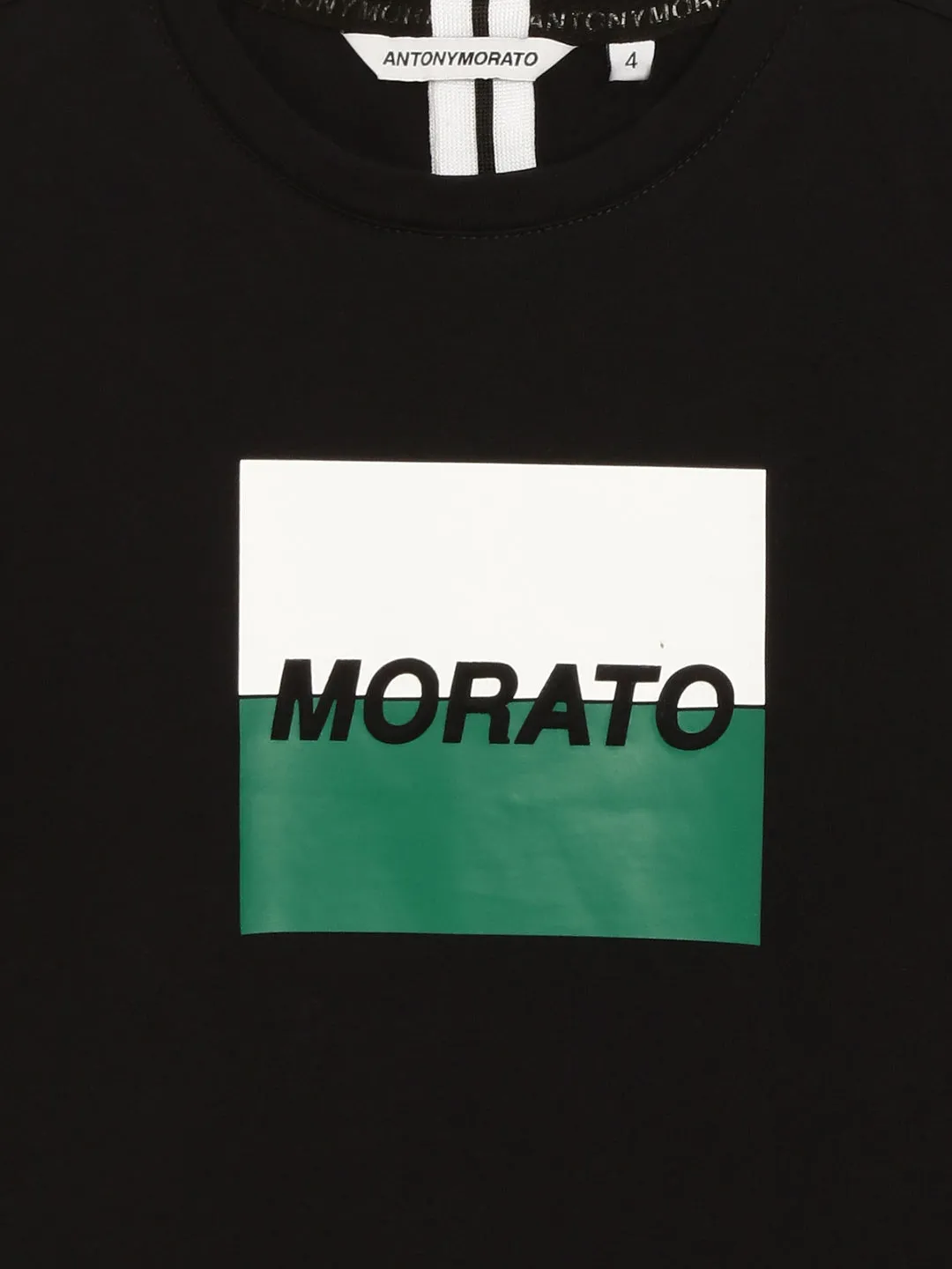 Antony Morato Kids Black & Red Logo Regular Fit T-Shirt