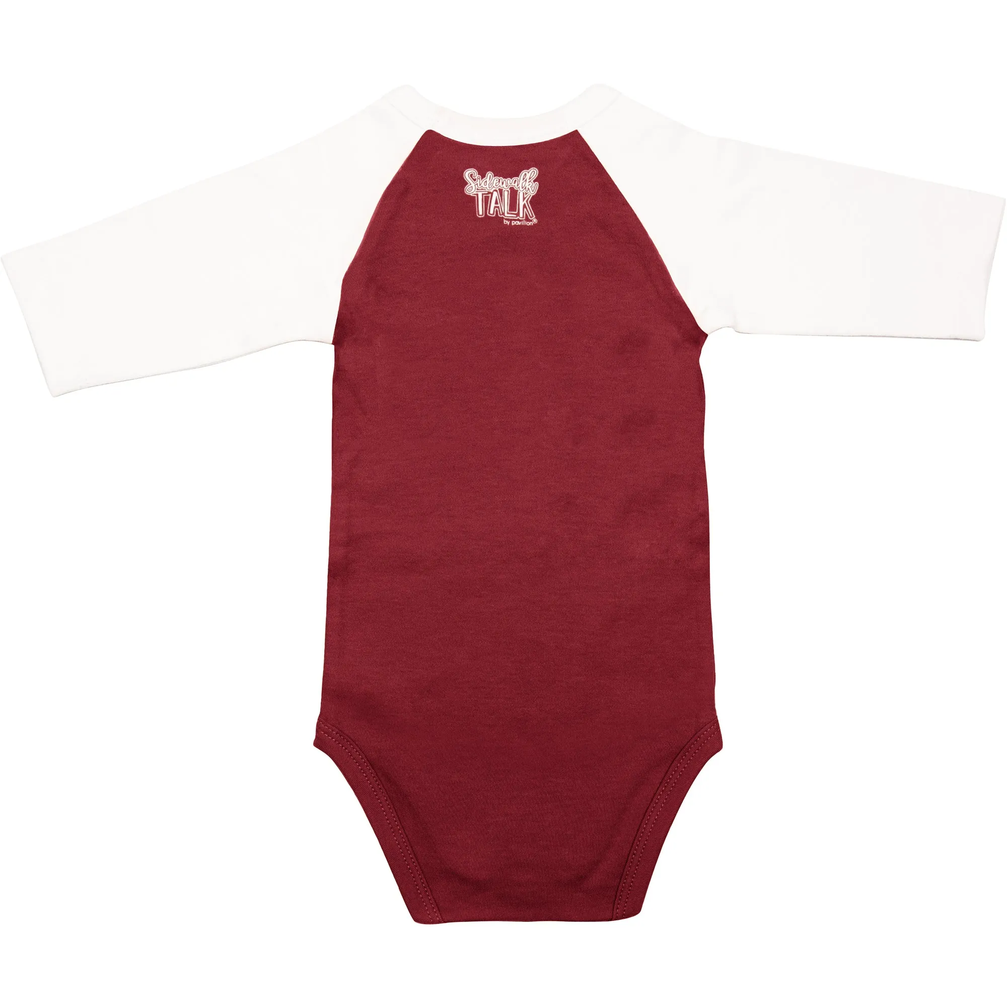 Ask Grandma 3/4 Length Sleeve Maroon Onesie