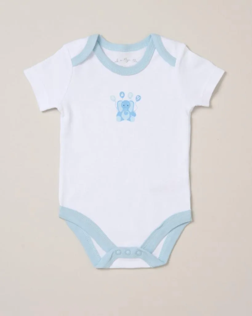 Baby Boy Clothing Blue and White 'Elephant' Gift Set