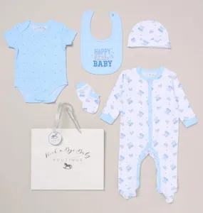 Baby Boy Clothing Gift Set 'Happy Little Baby'