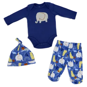 Baby Boy's Jogger Set with Hat - Elephant