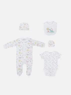 Baby Unisex Watch Me Grow Dino Safari 5-piece Set-White