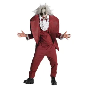 Beetlejuice Shrunken Head Costume for Adults, Red Jacket and Pants