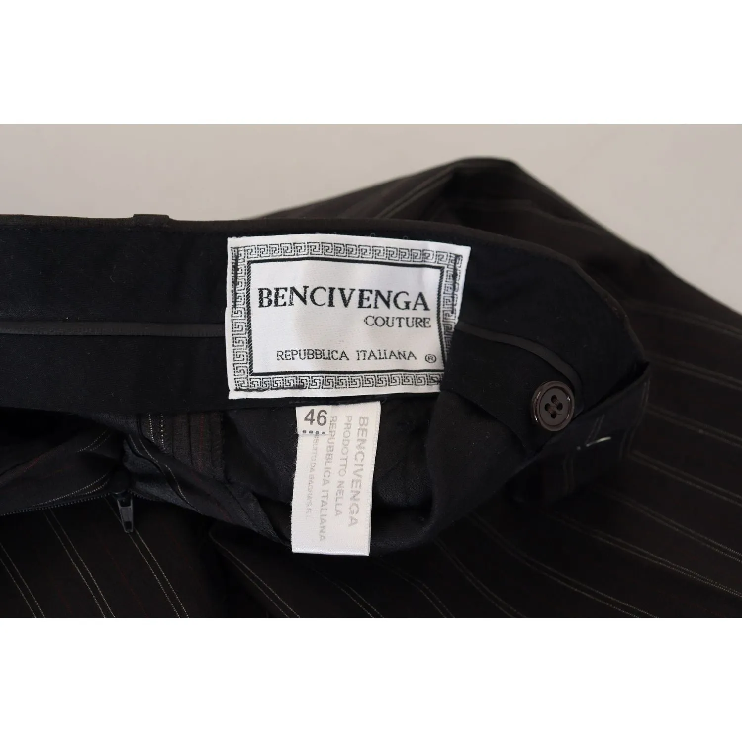 BENCIVENGA Elegant Striped Viscose Dress Pants for Men