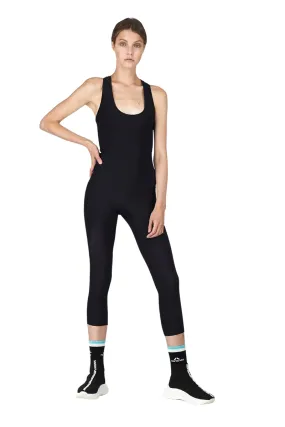 Black Racerback Sleeveless Workout Bodysuit