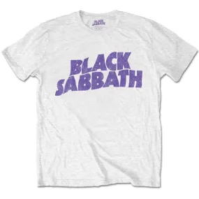 Black Sabbath Kids White T-Shirt - Black Sabbath Purple Logo