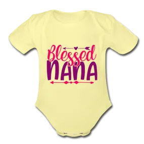 Blessed nana Short Sleeve Baby Bodysuit by Tshirt Unlimited