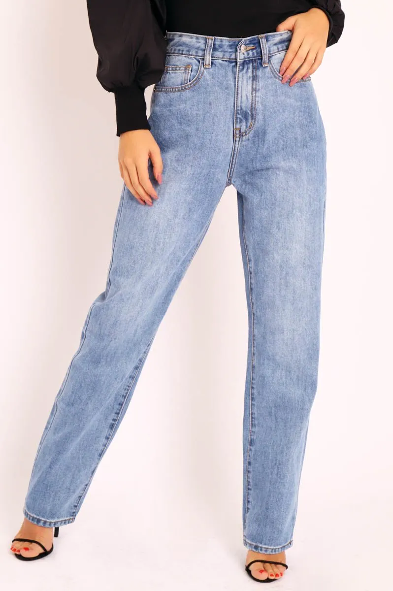 Blue Oversized Mom Jeans - Hannie