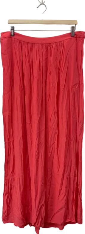 Boden Red Pleated Maxi Skirt UK 16 long