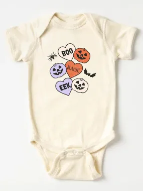 Boo Magic Eek Short Sleeve Bodysuit, Cream