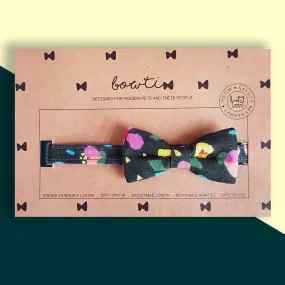 Bowtix Handmade Dog Collar With Removable Bowtie - Kukki Kukkii Meadow