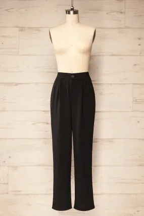 Brizo | Black Straight-Leg Pants