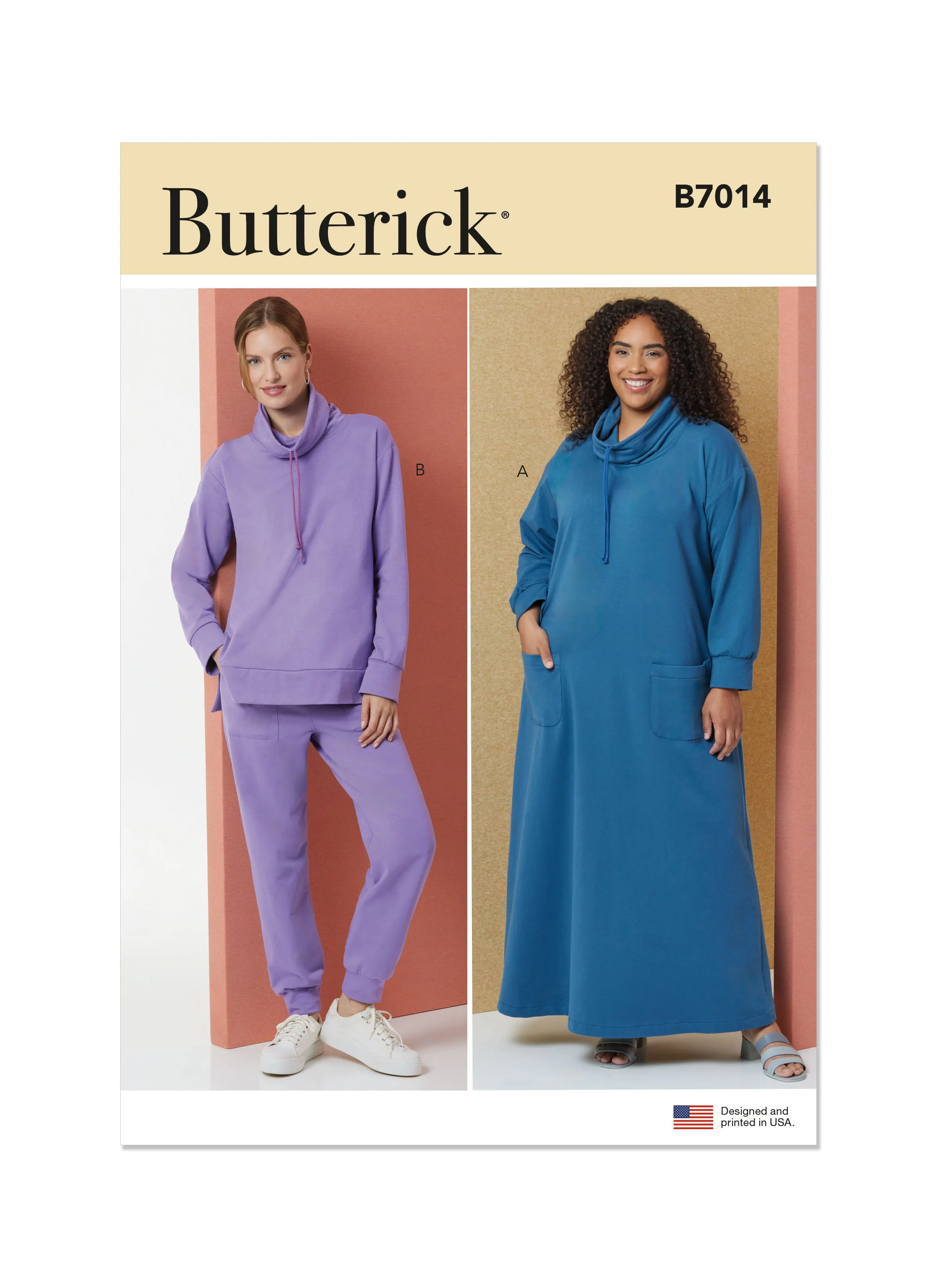 Butterick sewing pattern B7014 Misses' / Women's Lounge Dress, Top and Pants