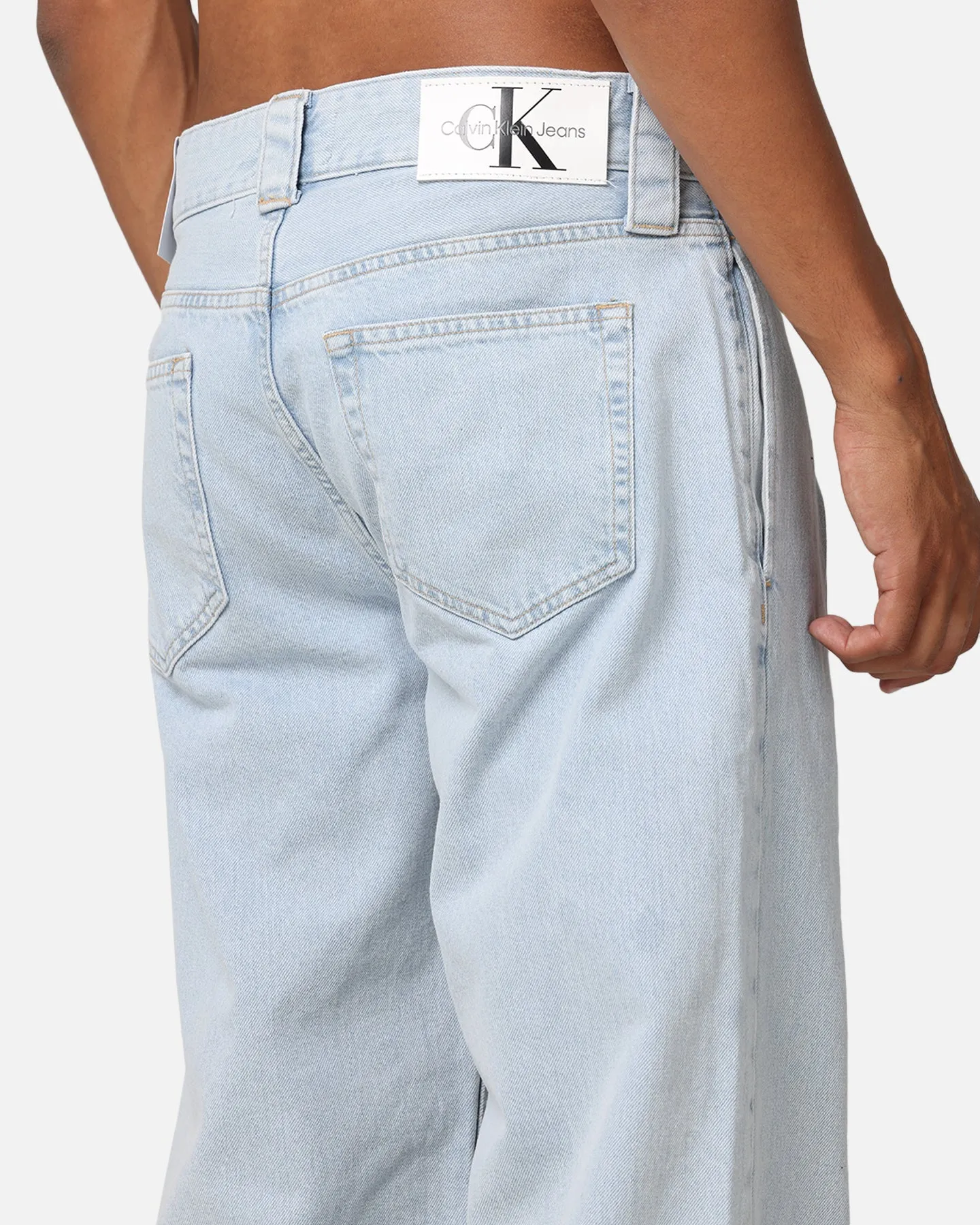 Calvin Klein 90's Loose Pleated Jeans Light Blue