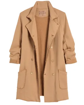 Camel Sweatshirt Trench Coat