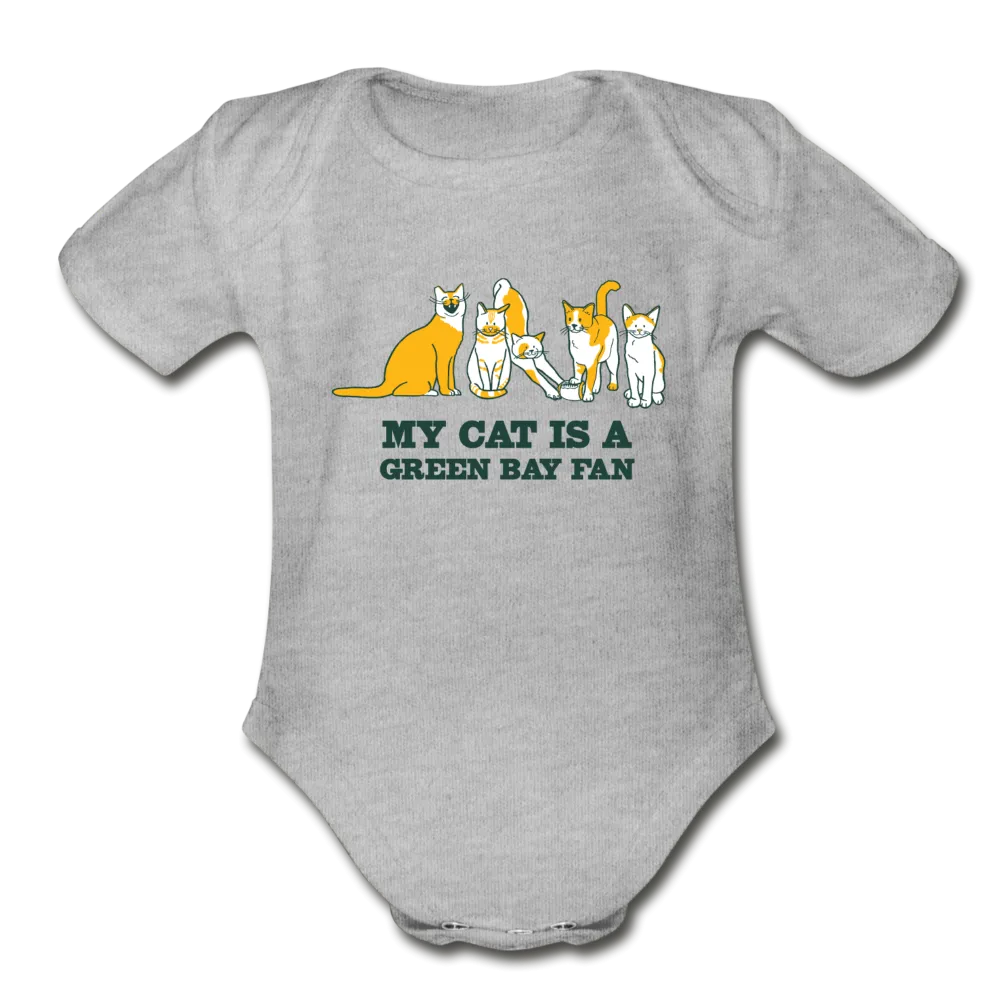 Cat is a GB Fan Organic Short Sleeve Baby Bodysuit