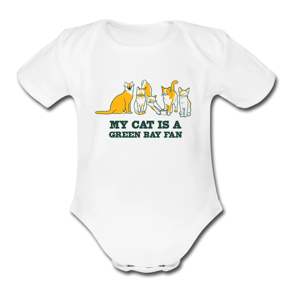 Cat is a GB Fan Organic Short Sleeve Baby Bodysuit