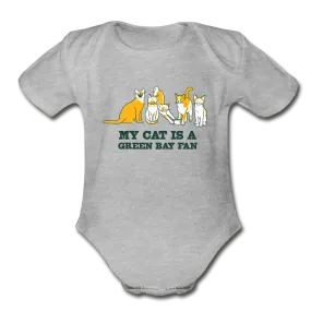 Cat is a GB Fan Organic Short Sleeve Baby Bodysuit