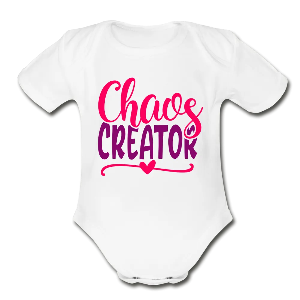 Chaos Creator Short Sleeve Baby Bodysuit by Tshirt Unlimited