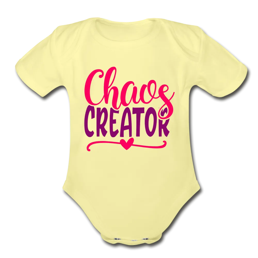 Chaos Creator Short Sleeve Baby Bodysuit by Tshirt Unlimited