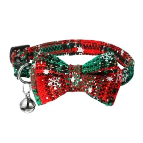 Christmas Cat Collar With Bow Tie