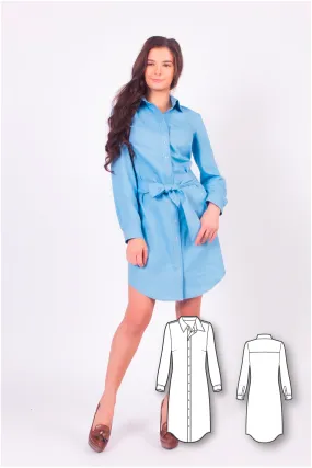 Classic Long Sleeve Shirtdress #2114