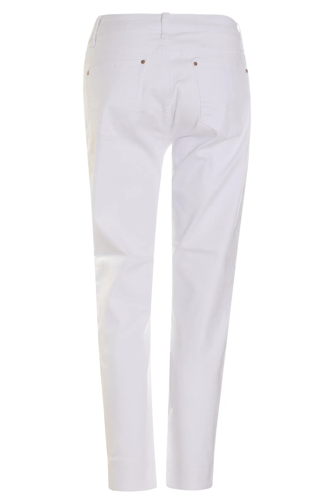 Coloured Denim Capri Jeans | WHITE | 6900AR