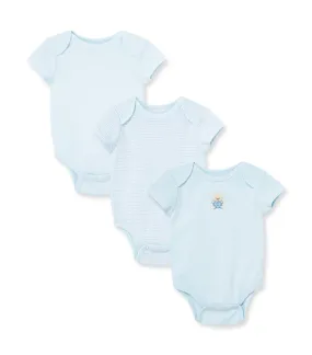 Cute Bear 3-pack Bodysuit Blue Multi