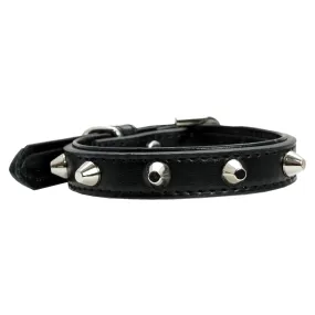 Dan & Sam - Vegan Leather Dog Collar (Black Spike)