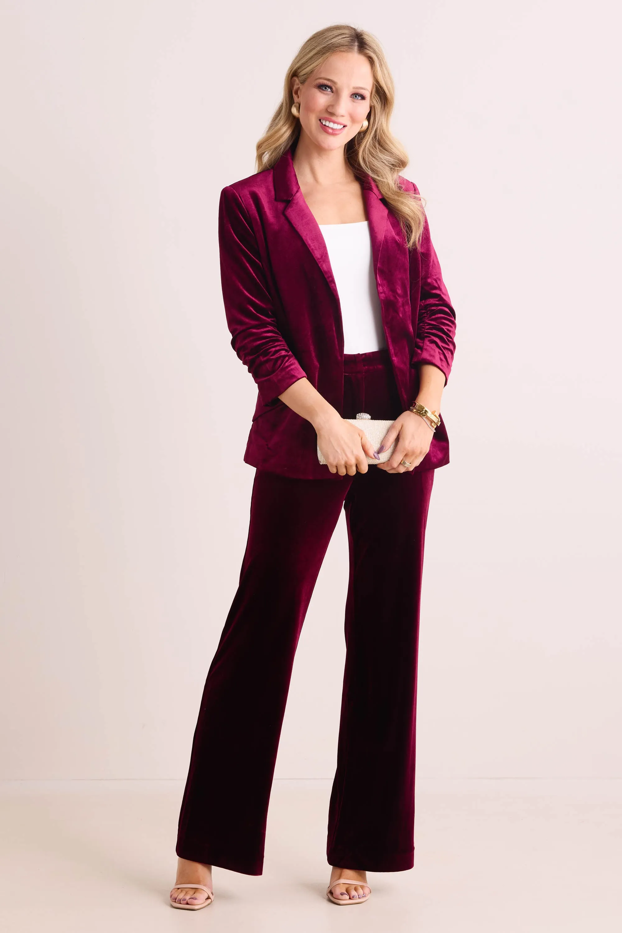 Dawn Blazer- Burgundy