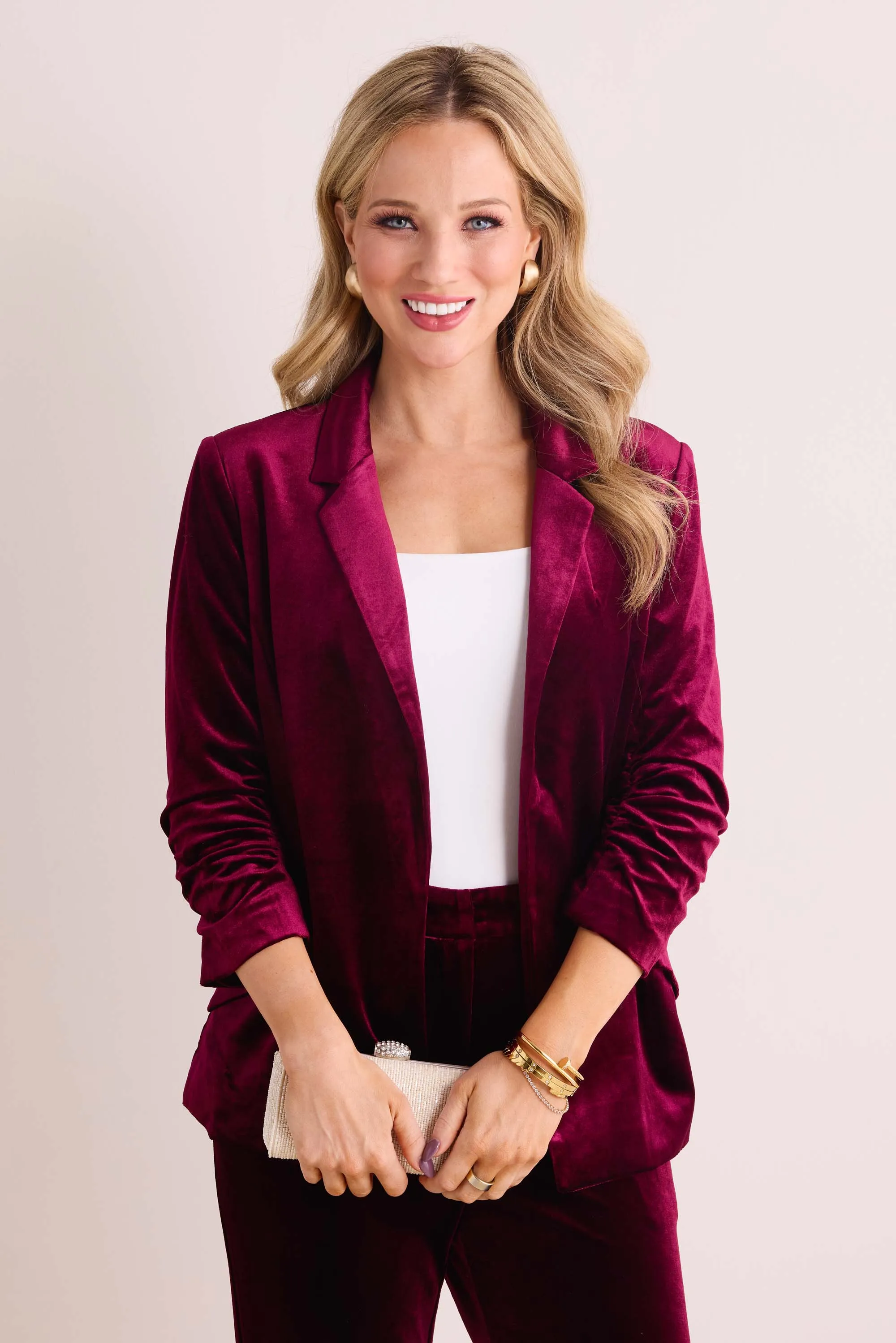 Dawn Blazer- Burgundy