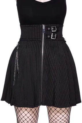 Devil in Disguise Pinstriped Skirt