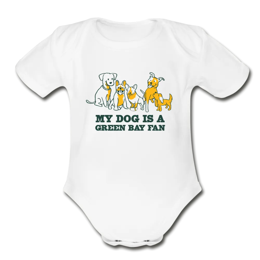 Dog is a GB Fan Organic Short Sleeve Baby Bodysuit