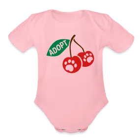 Door County Cherries Organic Short Sleeve Baby Bodysuit