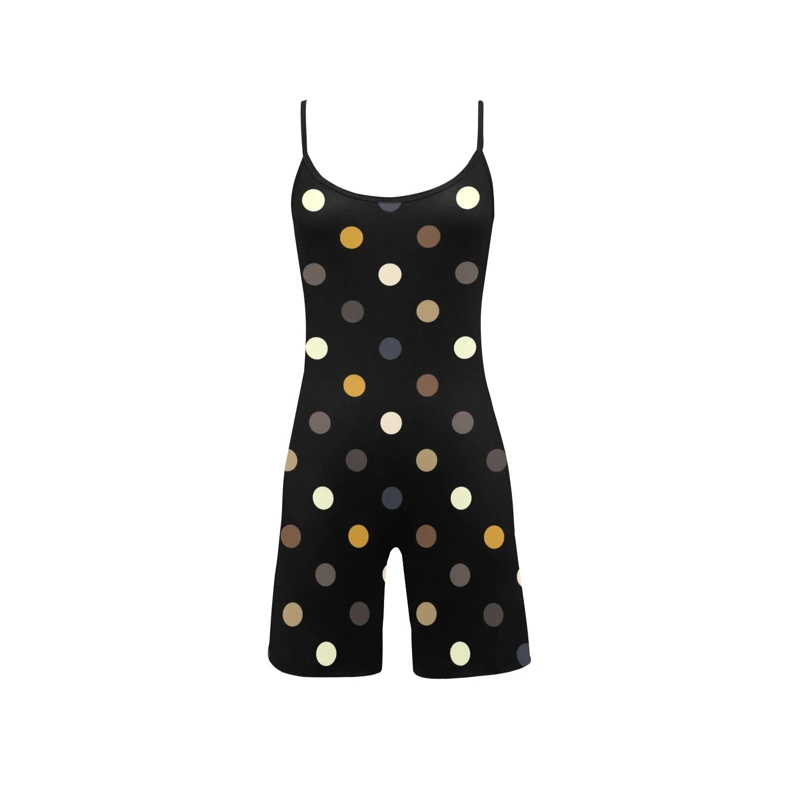 earthtone print 10A Women's Short Yoga Bodysuit