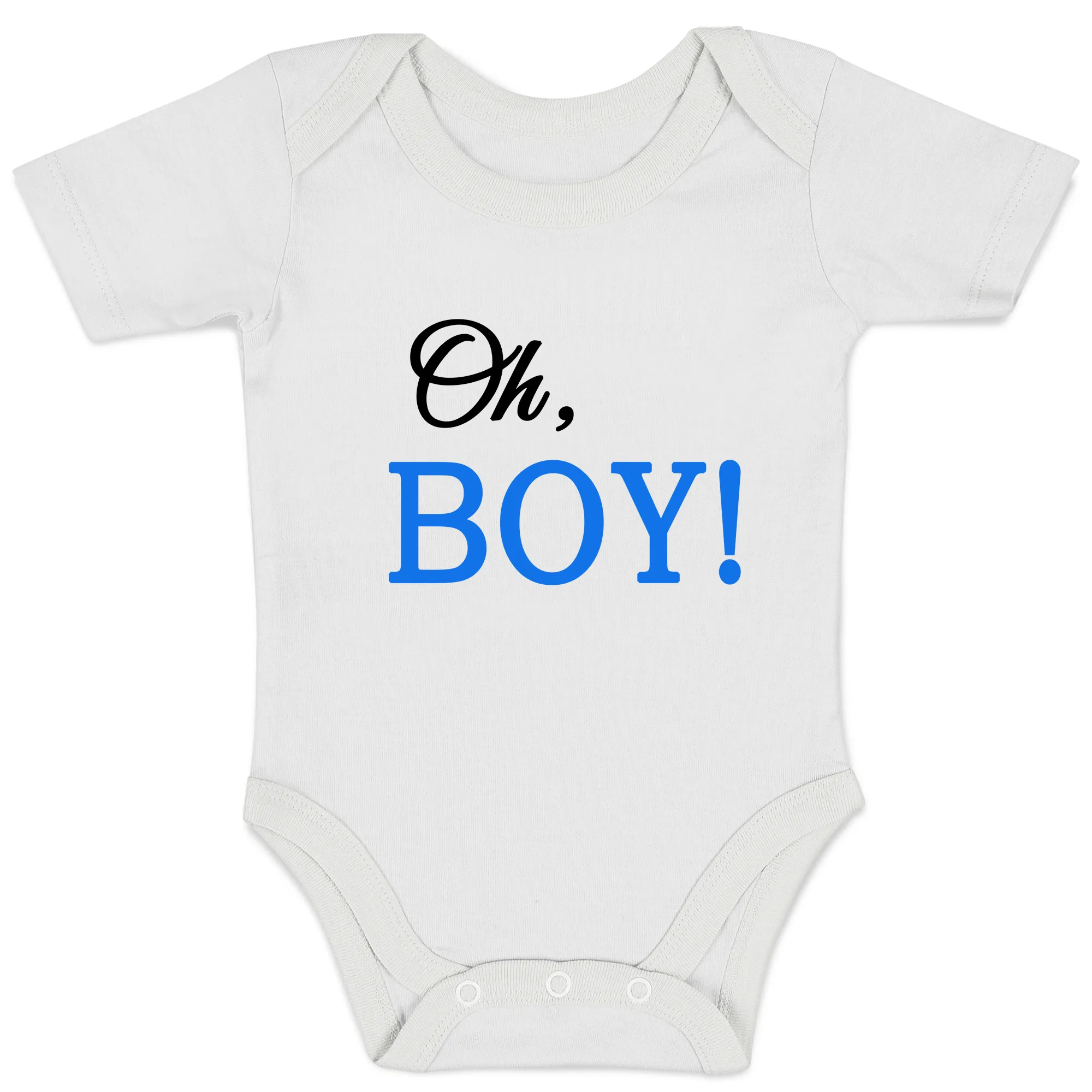 Endanzoo Gender Baby Reveal Organic Baby Bodysuit - Oh BOY!