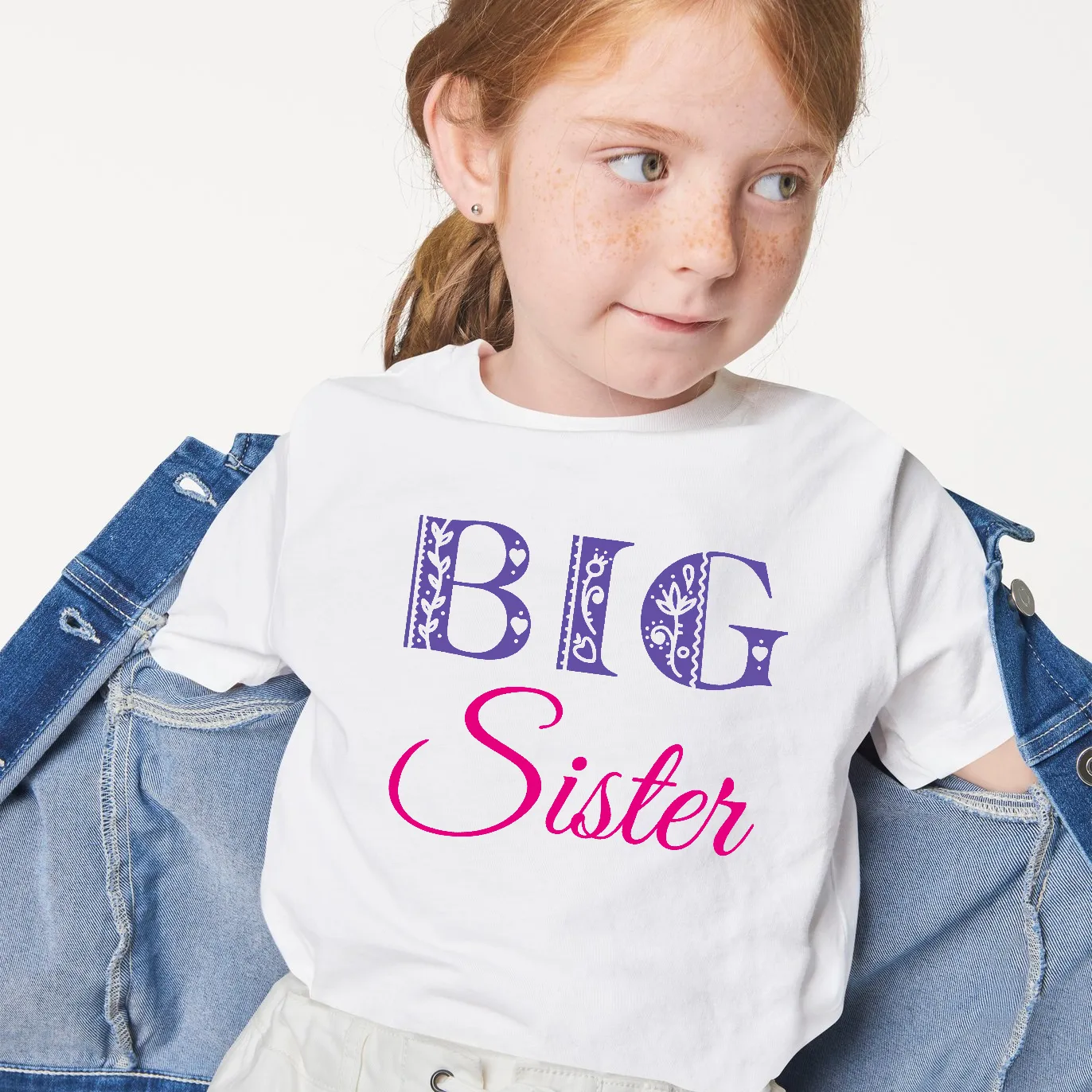 Endanzoo Matching Sisters Organic Kids Tee Shirt - Big Sister & Little Sister