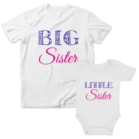 Endanzoo Matching Sisters Organic Kids Tee Shirt - Big Sister & Little Sister