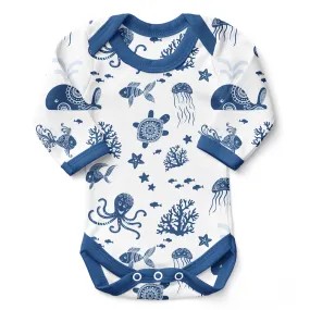 Endanzoo Organic Long Sleeve Bodysuit - Deep Sea