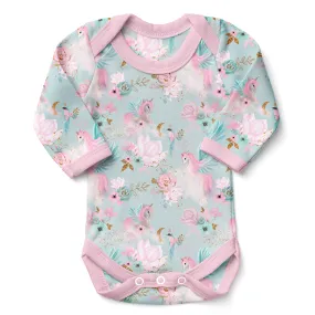 Endanzoo Organic Long Sleeve Bodysuit - Mystical Unicorns