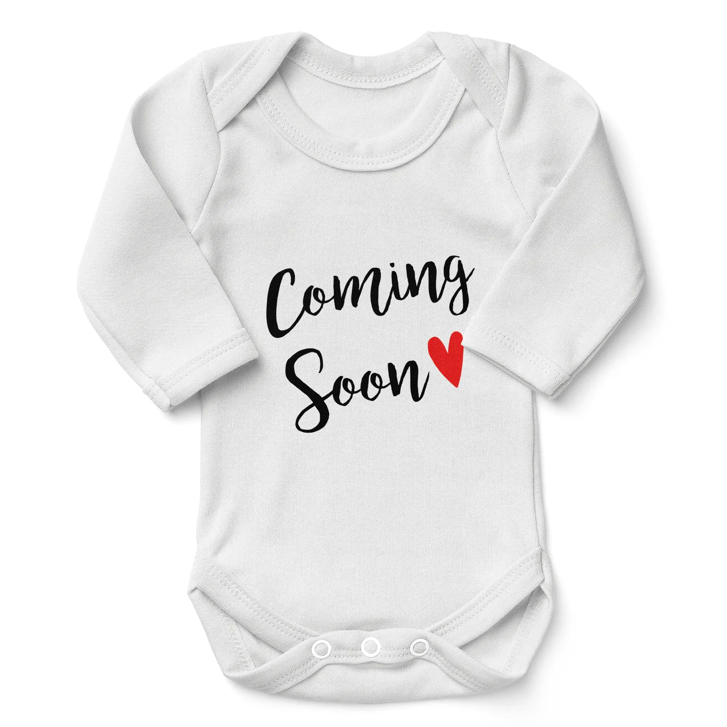 Endanzoo Pregnancy Announcement Baby Reveal Organic Baby Bodysuit - Coming Soon