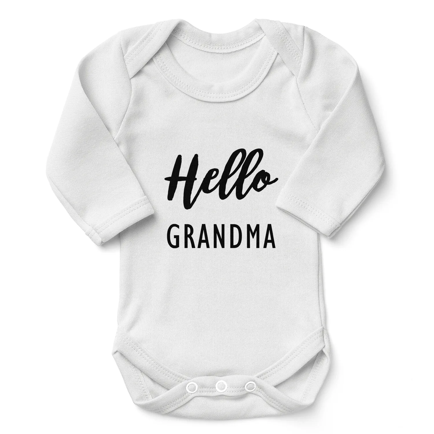 Endanzoo Pregnancy Announcement Baby Reveal Organic Baby Bodysuit - Hello Grandma